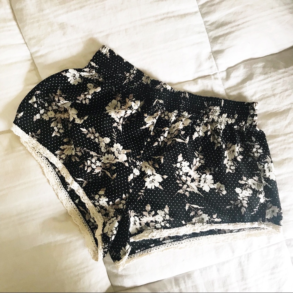 Forever 21 Floral & Polka Dots Shorts